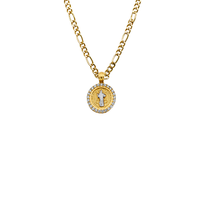 14k San Benito Gold Gemstone Pendant with Solid Chain - LE-2871