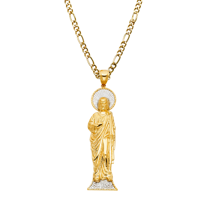 14k St Jude Gold Pendant with Solid Chain - LE-1145