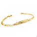 14k Kids Gold ID Bracelet with Gold Name Overlay and Figaro Chain - MyBabyGold