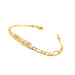 14k Kids Gold ID Bracelet with Gold Name Overlay and Figaro Chain - MyBabyGold