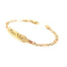 14k Kids Gold ID Bracelet with Gold Name Overlay and Wide Tri Tone Valentino Links - MyBabyGold