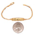 14k Kids Gold ID Bracelet with Gold Name Overlay and Valentino Links - MyBabyGold