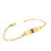 14k Kids Gold ID Bracelet with Gold Name Overlay and Valentino Links - MyBabyGold