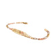 14k Kids Gold ID Bracelet with Rose and Tri-Color Figaro Links - MyBabyGold