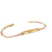 14k Kids Gold ID Bracelet with Gold Name Overlay and Cross - MyBabyGold