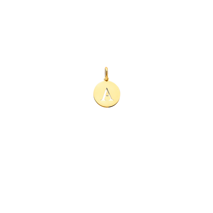 14k Gold Cutout Letter Pendant - LE-3244P