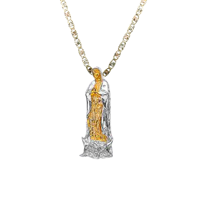 14k Virgin Mary Full Body Pendant