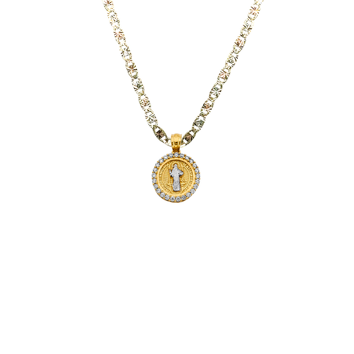 14k San Benito Gold Gemstone Pendant with Solid Chain - LE-2871