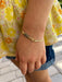 14k Kids Gold ID Bracelet with Gold Name Overlay and Valentino Links - MyBabyGold