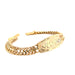 14k Kids Gold Petatillo ID Bracelet with Gold Name Overlay - MyBabyGold